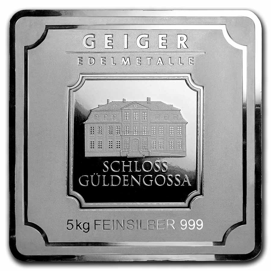 5 Kilo Silver Bar - Geiger Edelmetalle (Original Square Series